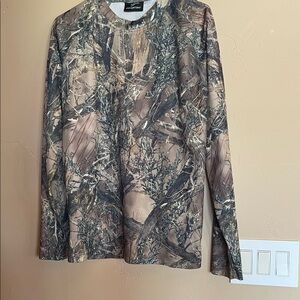 GORETEC Men's Long Sleeve Camouflage Crewneck Shirt - Brown/Green/Black